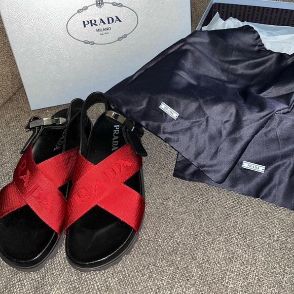 Prada chunky sport sandals - Picture 1 of 9